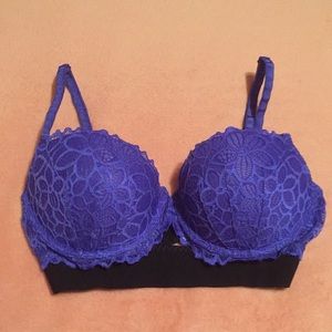 Stylish Blue Push Up Bra
